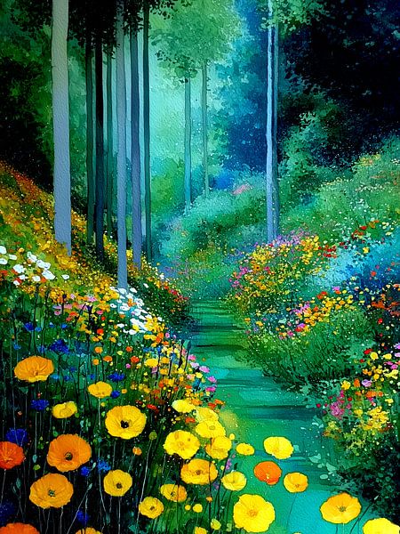 Wald von Klimt Stil 8 von JBJart Justyna Jaszke