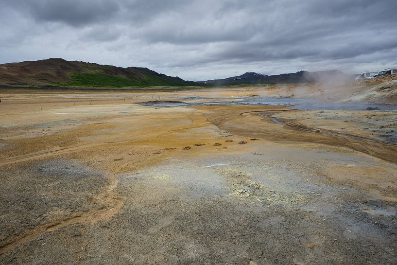 Iceland - Hot spring and mud pots at geothermal area hverir near by adventure-photos