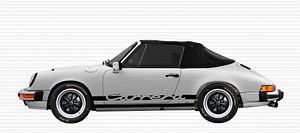 Porsche 911 Carrera 3.2 Cabrio in Originalfarbe weiß