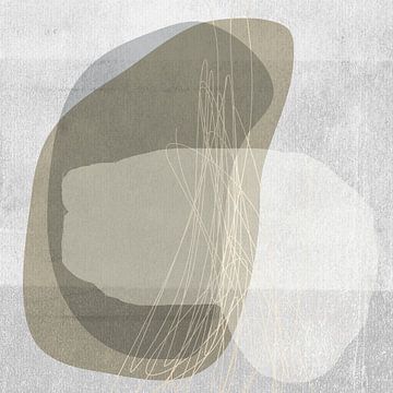 Peinture abstraite minimaliste aux couleurs neutres sur Art minimaliste abstrait