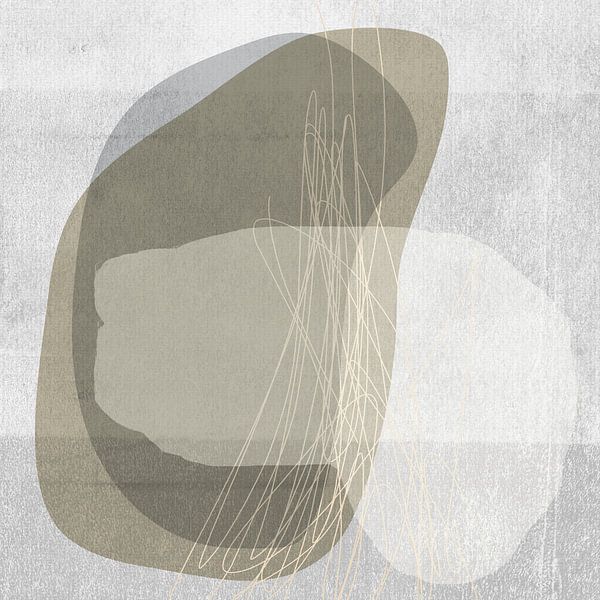 Abstrakte minimalistische Malerei in neutralen Farben von Abstrakte minimalistische Kunst