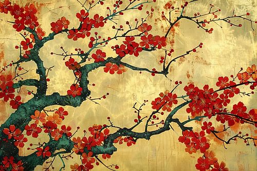 picturesque Japan blossom tree