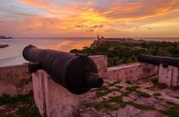 Zonsondergang Havana - Cuba van Jack Koning thumbnail
