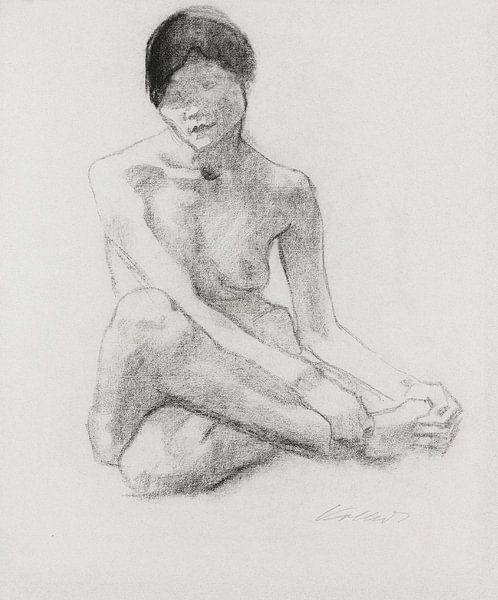 Sitting female nude, KÄTHE KOLLWITZ, 1904 by Atelier Liesjes