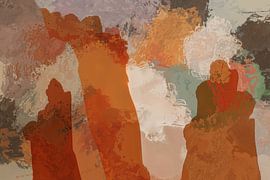 Warm Abstractions in Pastel Hues. Modern abstract art V by Dina Dankers