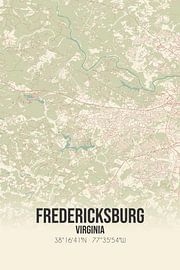 Vintage map of Fredericksburg (Virginia), USA. by Prints of Place