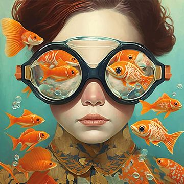 Golden underwater party by Mirjam Duizendstra