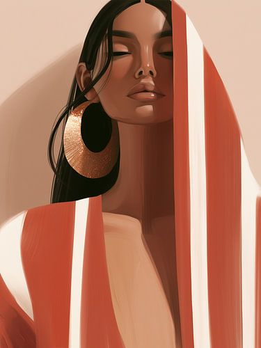 Vrouw in terracotta