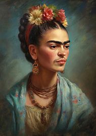 Frida Poster - Frida Art Print Wall Art Portrait