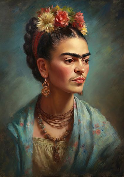 Frida Poster - Frida Art Print Muurkunst Portret van Niklas Maximilian