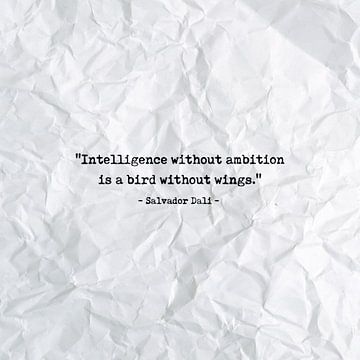 Intelligence without ambition is a bird without wings von Maarten Knops