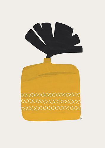 Plant in Yellow Ochre Pot