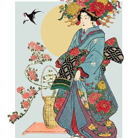 About Geishas in Gardens van Marja van den Hurk