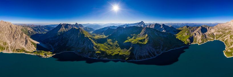 Lünersee Panorama by Denis Feiner