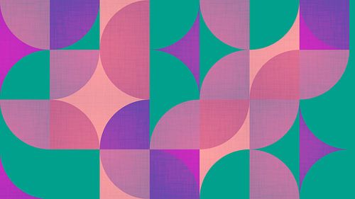 Modern Scandinavisch Bauhaus Abstractie Neon