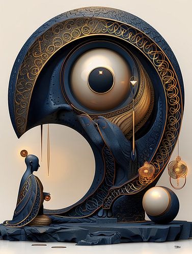 sculptuur uit dier en mens