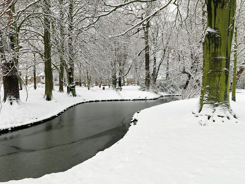 Sneeuw op landgoed Hoekenburg van Frans Rutten