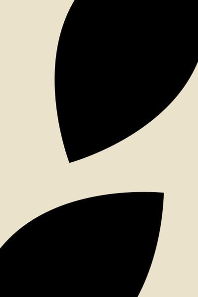 Black organic shapes. Modern abstract no. 6 by Dina Dankers