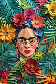 Frida - Exquise œuvre d'art en papier 3D sur Poster Art Shop