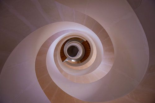 Spiral staircase in museum La Tour in Arles