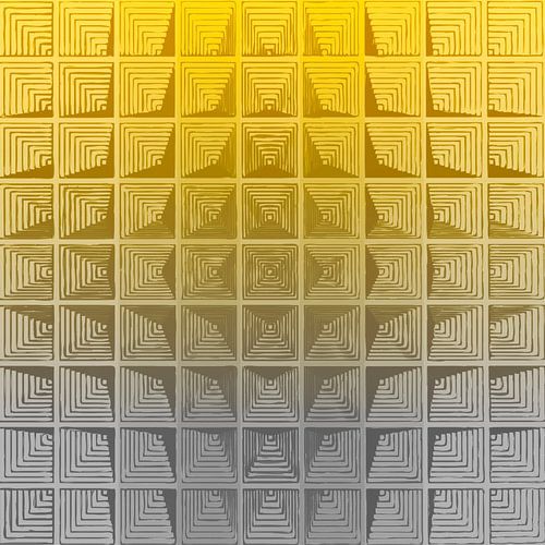 Geelgrijze abstractie geïnspireerd door Piet Mondriaan