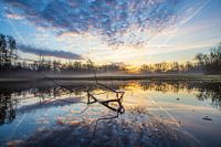  Bewolkte zonsopkomst in de vroege ochtend 