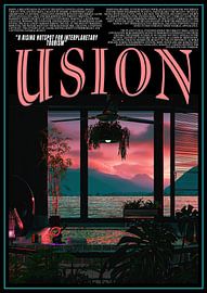 'USION' Fiktives Vaporwave-Reiseposter von CosmoZach