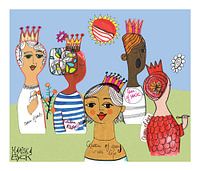 koningin van je eigen leven, kleurrijke, feministische print