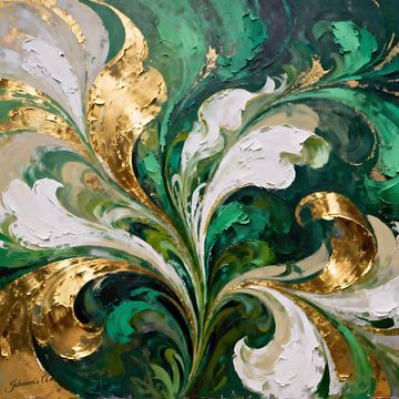 Unfurling in Gold by Johannas Art Creations