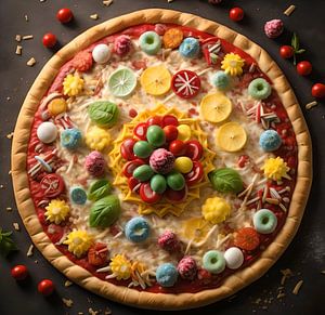 Pizza aux bonbons sur Gert-Jan Siesling