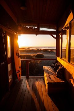 Golden hour at the beach house V2 by drdigitaldesign