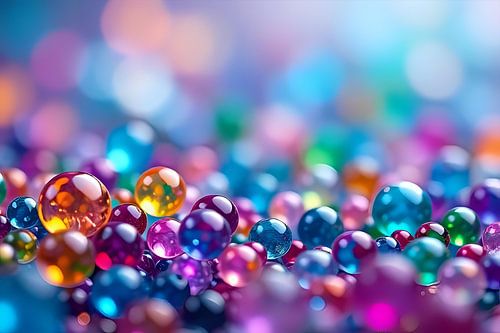 Kleurrijke glazen bollen "Een caleidoscoop van fantasie"