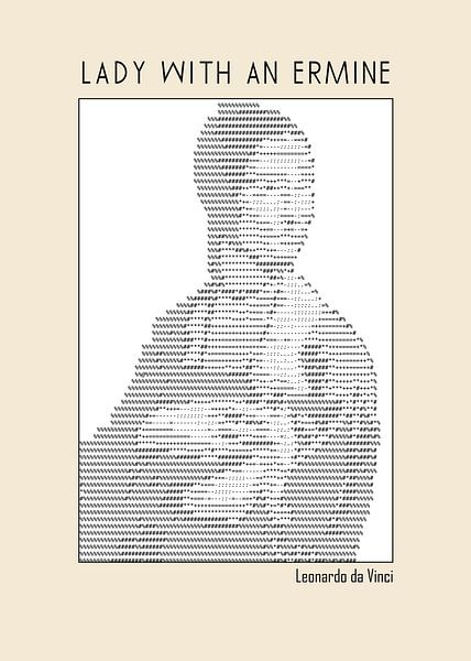 Lady with an Ermine (Ascii art) by DOA Project