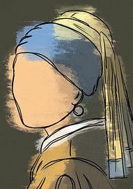 Girl with the pearl modern by Romee Heuitink