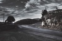 The open road on the island Kefalonia, Greece