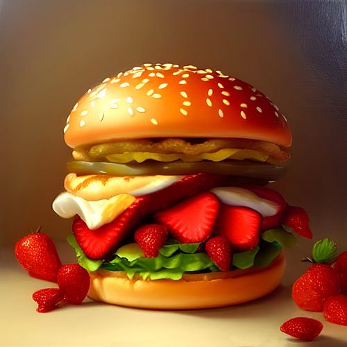 Strawberry burger 2