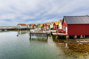 Fischereihafen in Brevik auf der Insel Südkoster bei Strömstad