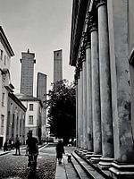 Torens en zuilen in Pavia Italië