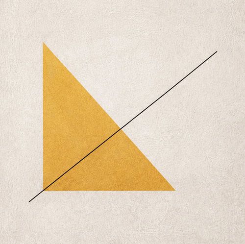 Abstract triangle with line