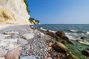 Chalk cliffs on the coast of the Baltic Sea on the island of Rügen