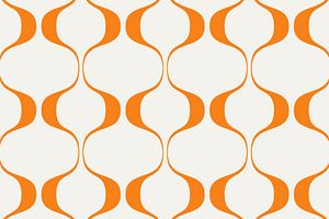 Elegante Vintage Wellen Abstraktion Orange