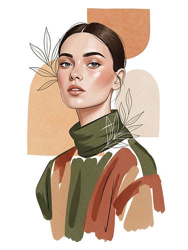 Aardetinten Natuurlijk vrouwenportret