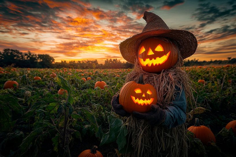 Light shows at harvest time - pumpkin magic by Poster Art Shop