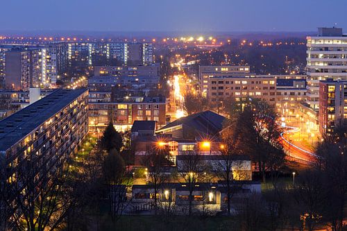 Overvecht in Utrecht gezien vanaf flat Van Lieflandlaan 