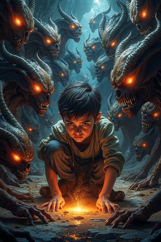 CHILD OF FIRE - De Jongen omringd door Demonen