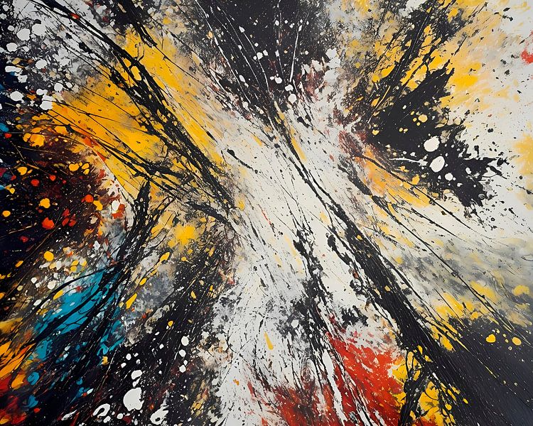Expression abstraite - Un hommage à Jackson Pollock par Zebra404 - Art Parts