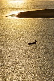 Tussen Thailand en Laos in het ochtendlicht
