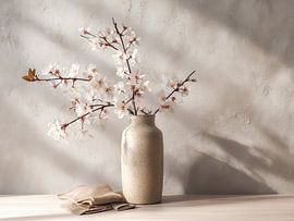 Minimalistische Stilllebenfotografie im Japandi-Stil