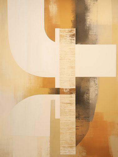 Abstrakte Formen in Sandfarben