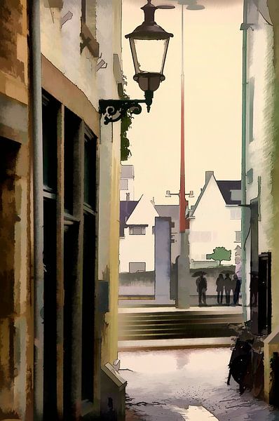 Jew Street in the rain. by Jan Pycke